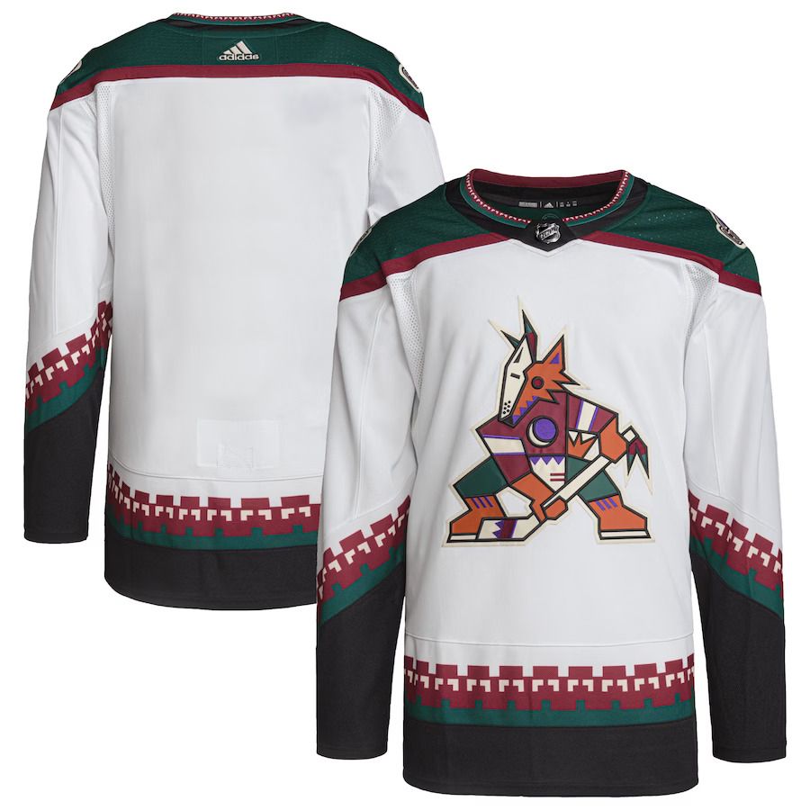 Men Arizona Coyotes adidas White Away Primegreen Authentic Pro Blank NHL Jersey->arizona coyotes->NHL Jersey